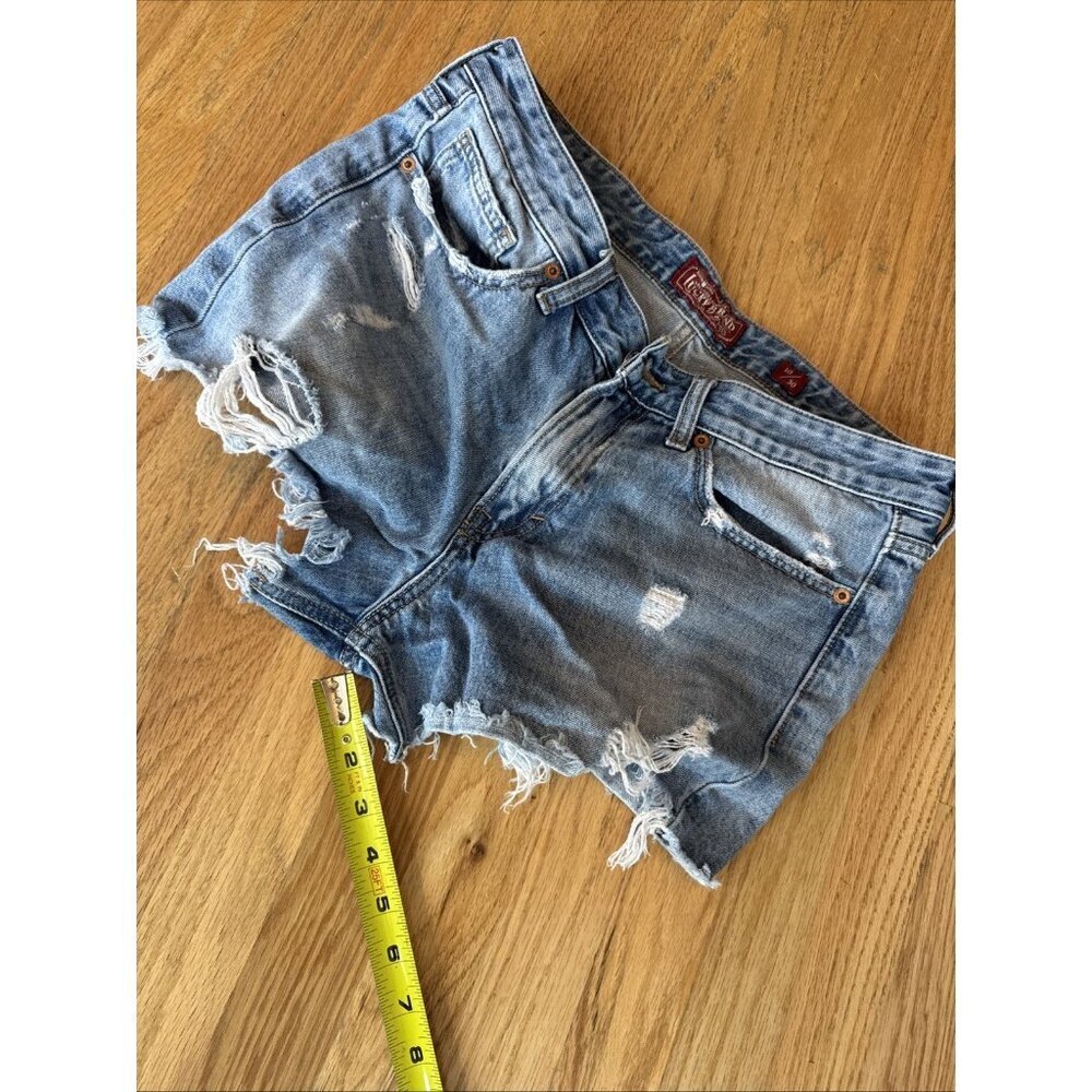 Women’s Lucky Brand Distressed Jean Shorts Size 10/30 - Picture 14 of 14